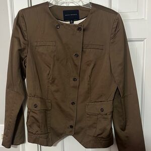 Banana Republic Khaki brown utility-style jacket size 14